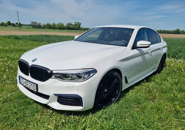 BMW Seria 5 cena 145000 przebieg: 135000, rok produkcji 2018 z Zgierz małe 92